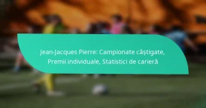 Jean-Jacques Pierre: Campionate câștigate, Premii individuale, Statistici de carieră